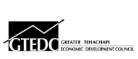 Logo of the Greater Tehachapi Economic Development Council, featuring the acronym GTEDC with a rising arrow above it.