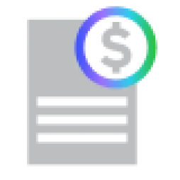 Icon of a document with lines representing text and a dollar sign in a circle at the top right corner.