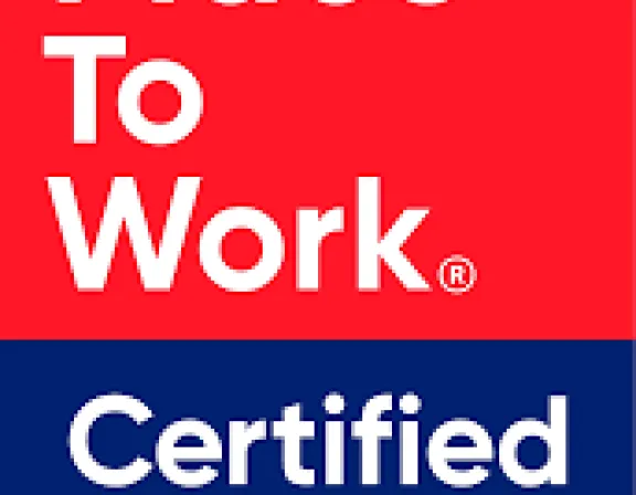 Great Place to Work Certified 2023 USA badge with red top and blue bottom.