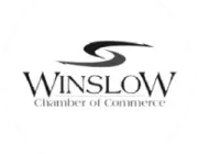 Logo of Winslow Chamber of Commerce featuring a stylized 'S' above the text 'Winslow Chamber of Commerce' in black on a white background.