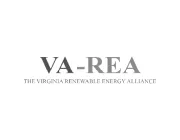 Logo of VA-REA, The Virginia Renewable Energy Alliance, with text in gray on a white background.